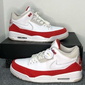 Jordan 3 Tinker White and University Red